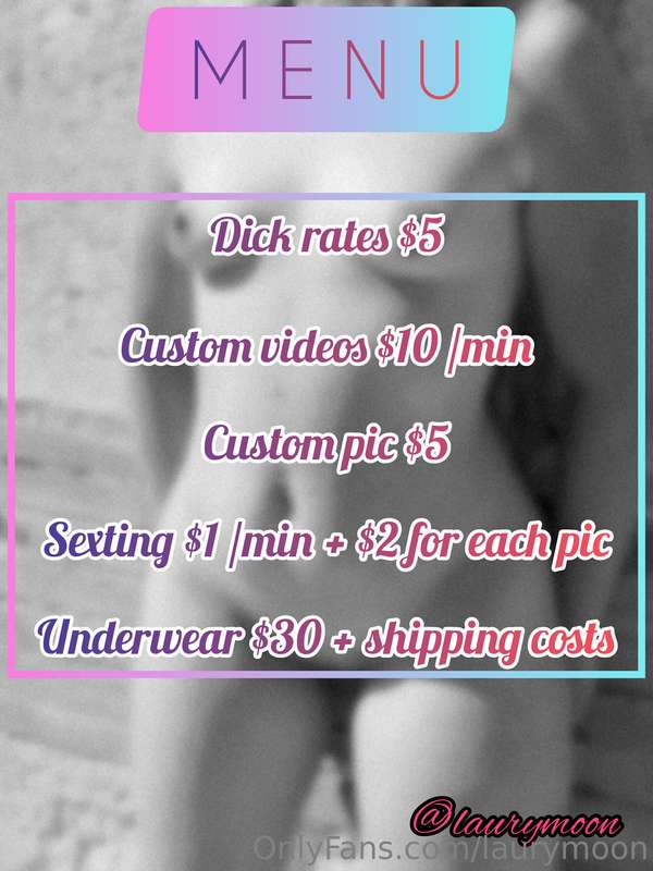 NEW MENU 😘