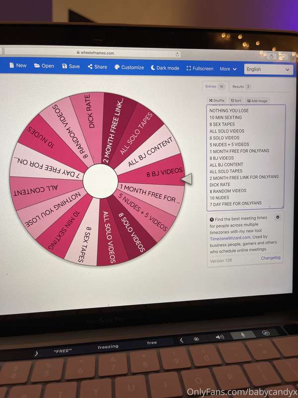$10 a spin ! TIP here or TIP in my inbox $10 for a spin !!