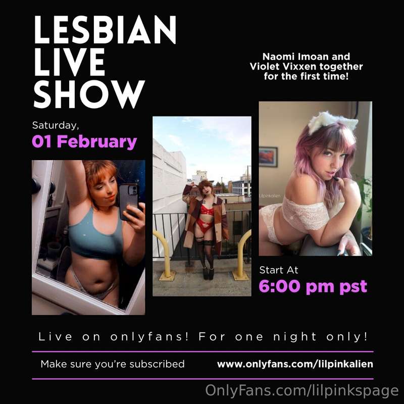 Tonight at 6pm pst on my main page @lilpinkalien me and @msr..