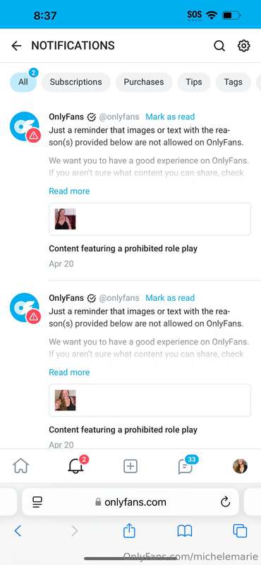 I’ve been having my content restricted unfortunately. OnlyFa..