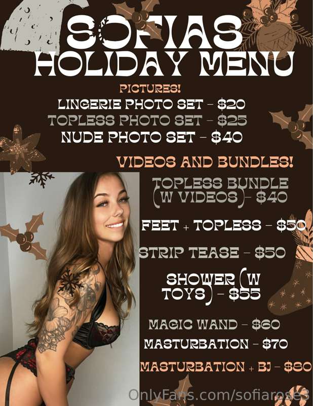 Holiday Menu!! ❄️❄️ Excited to share this with you! Lots of ..