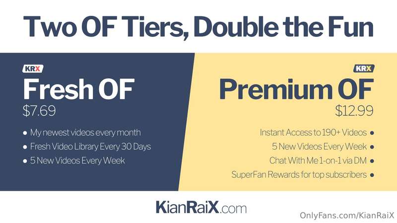 So I have two paid OF subscription accounts (or tiers):- Pre..