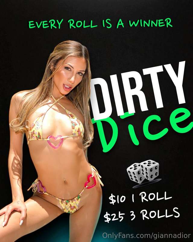 💦 dirty dice is back 💦feeling lucky, babe? roll the dice and..