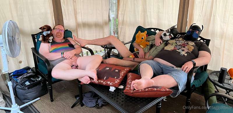 Me naked with some pups
