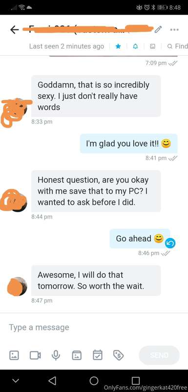 ; another happy fan with their custom content 💕