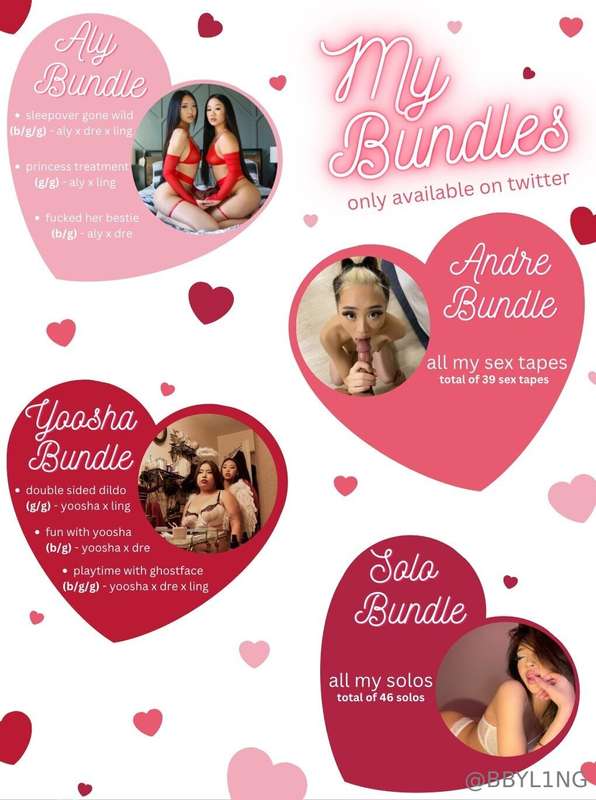 bundles, G/G and B/G/G sex tapes are only available for purc..