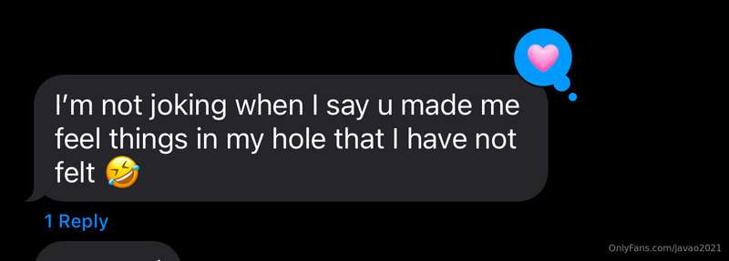 (From the fuck earlier ) - so nice to receive messages like ..