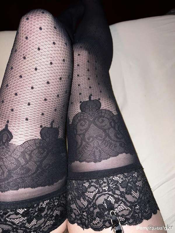 do you like it when I wear these stockings for you? 🖤💋