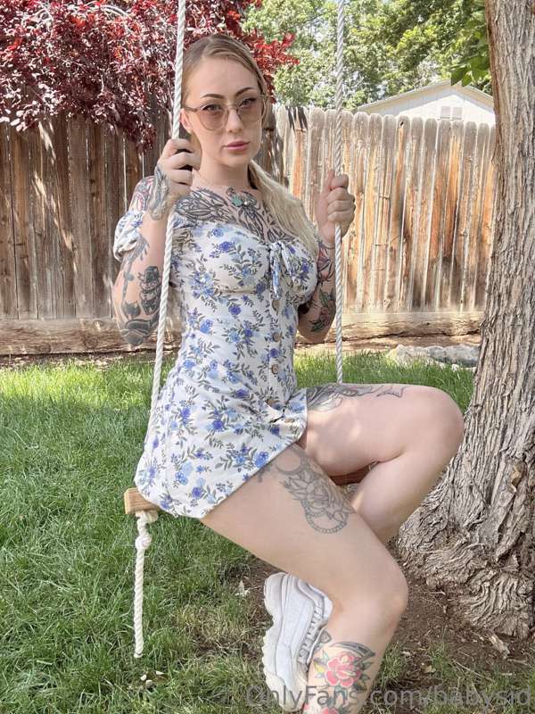 I want somebody to fuck me in this dress on this swing so ba..