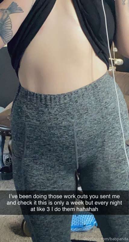 My friend sent me these work outs to do and I’m really likin..