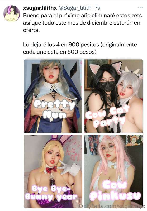 Si ustedes adquieren estos zets únicamente les costará 700 p..