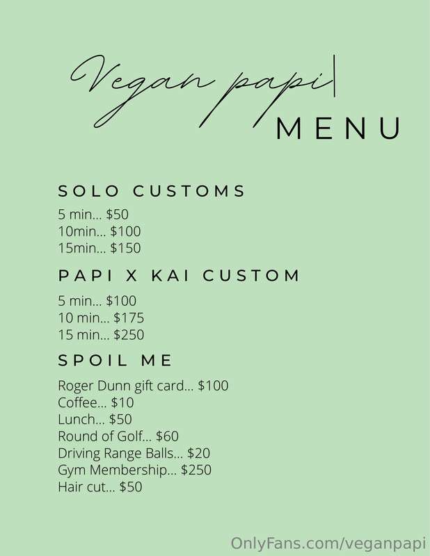 New official menu 💚🫶🏾💚