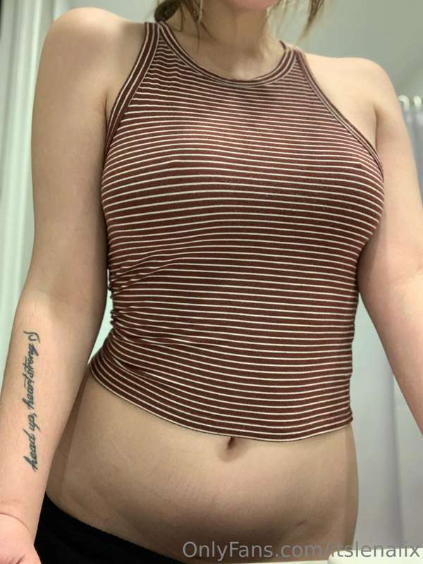 Can you tell I’m not wearing a bra with this shirt, or do I ..