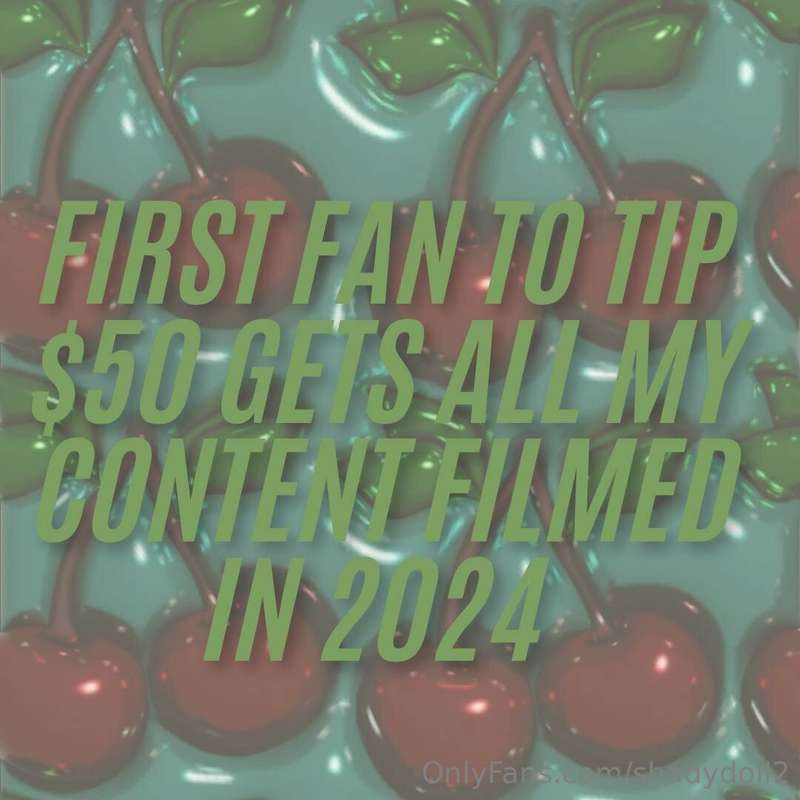 FIRST FAN TO TIP GETS ALL OF MY 2024 CONTENT‼️📥😈