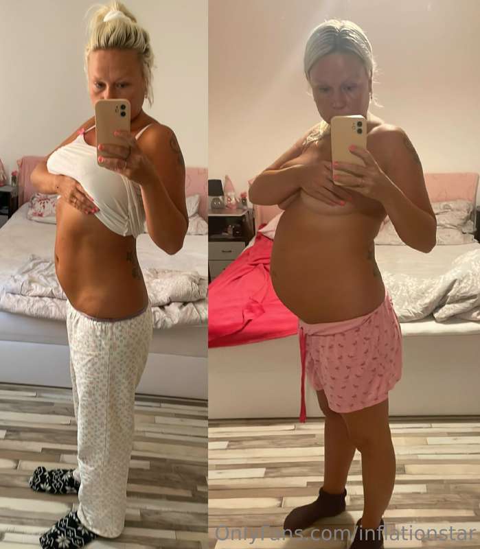 just a comparsion of empty and full belly