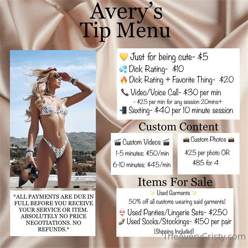 Here is my (updated) tip menu for anyone who may be wonderin..