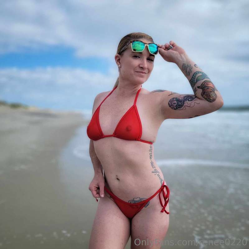 Just another day at the beach. Sheer bikinis! The only way t..