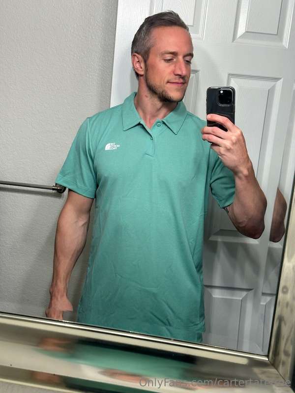 New polo, fresh cut, good mood. Feeling sharp today.