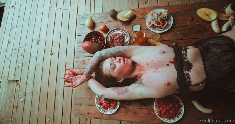 Oops, I made a juicy mess with these red fruits... Who’s rea..