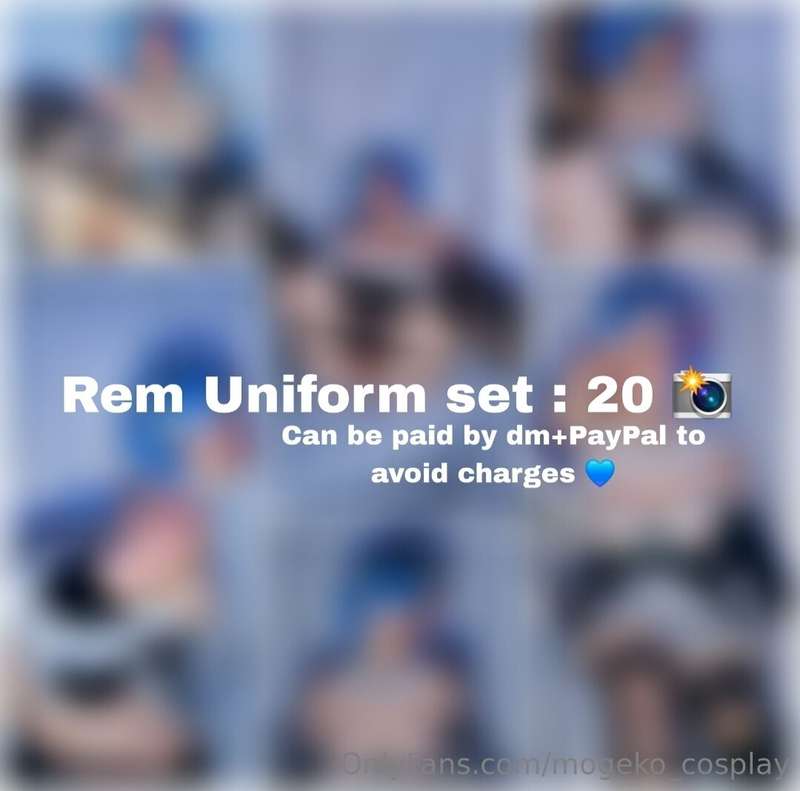 🩵 Rem 🩵 Uniform set x20 📸 (30€ or 40$ dm me to buy it ❤️) 