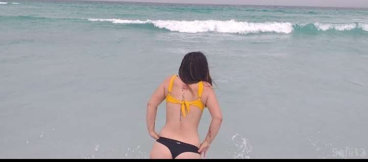Cuando estas lista para ir a la playa! 🏝😎Pero el agua fría t..