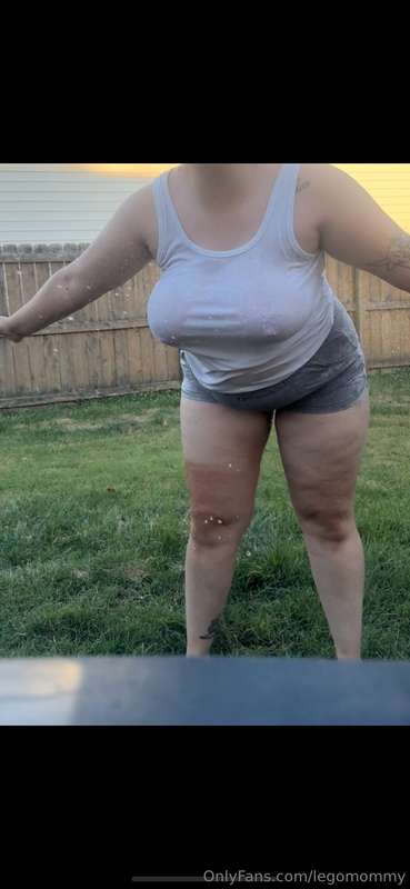 Had a wet t shirt contest in my back yard and I think I won...