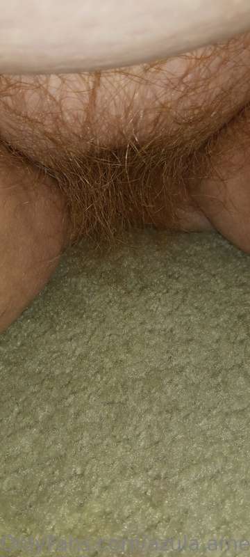 Spreading my hairy pussy to show it off.