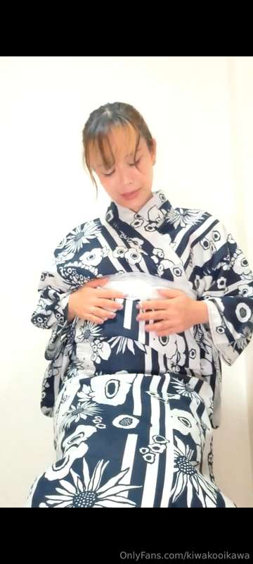 Drinks & Enemas Belly Inflation in Yukata👘🤰