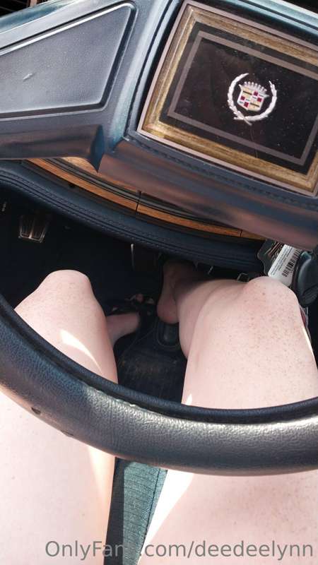 We go for a drive in the caddy. 
I drive of course.  
When w..