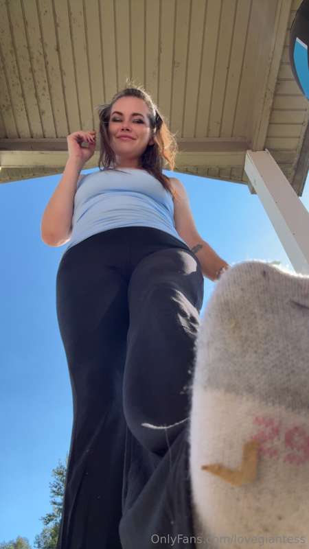 From way down there… do I look like your goddess, or your do..