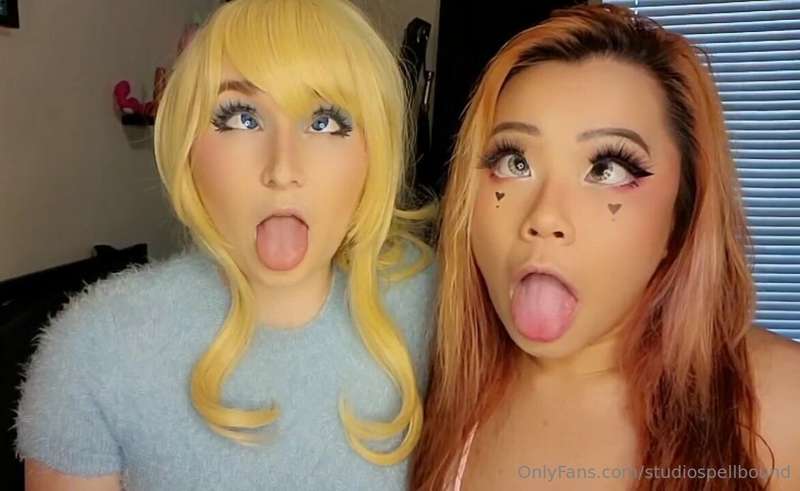 Just two bimbos goofing around