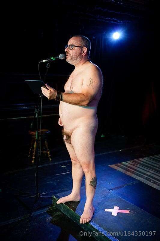 From one of my performances with Naked Boys Reading. Photo b..