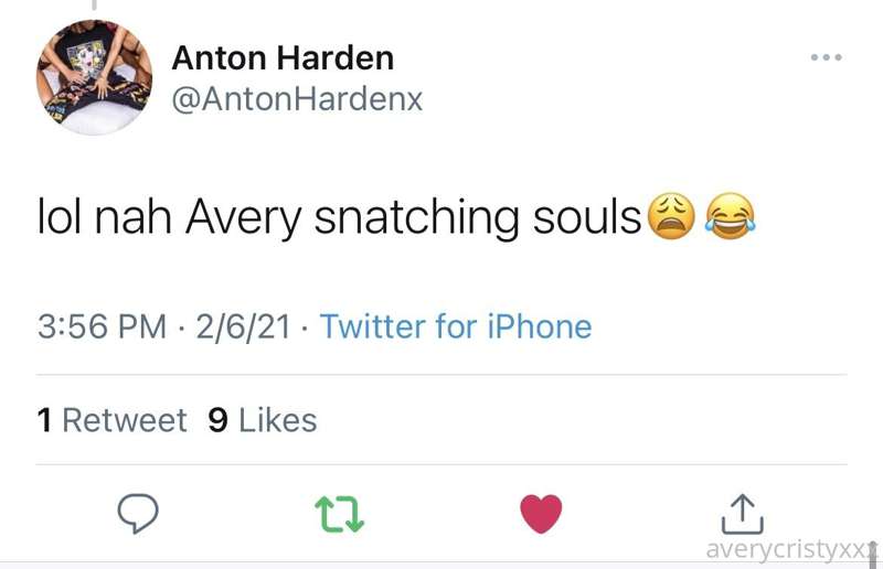 Period. Anton knows 🤞🏼😝 

You can now refer to me as Avery t..