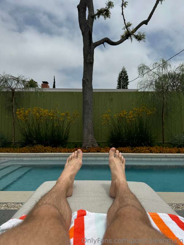 Hanging out by the pool