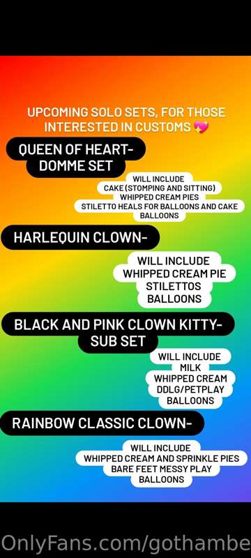 Upcoming solo sets, for those interested in customs or full ..