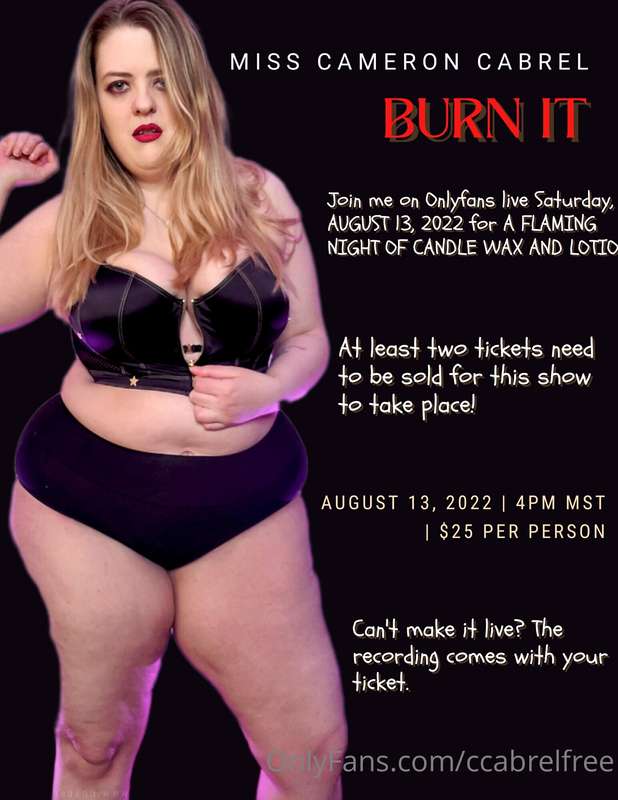 *Ticket comes with a trial to my VIP*  This show is streamin..