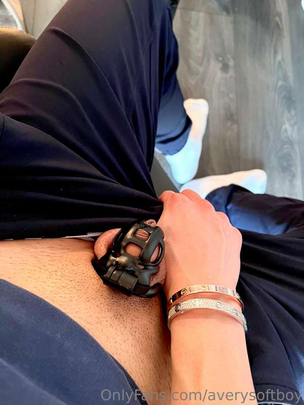 my cock in a new cock cage :)