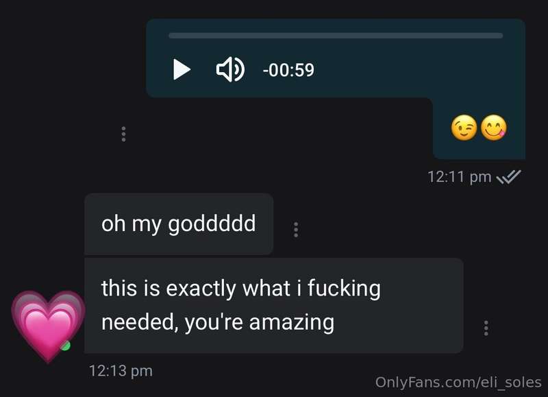 Offering 1 min voice memos with name use 😏 only $5 you know ..