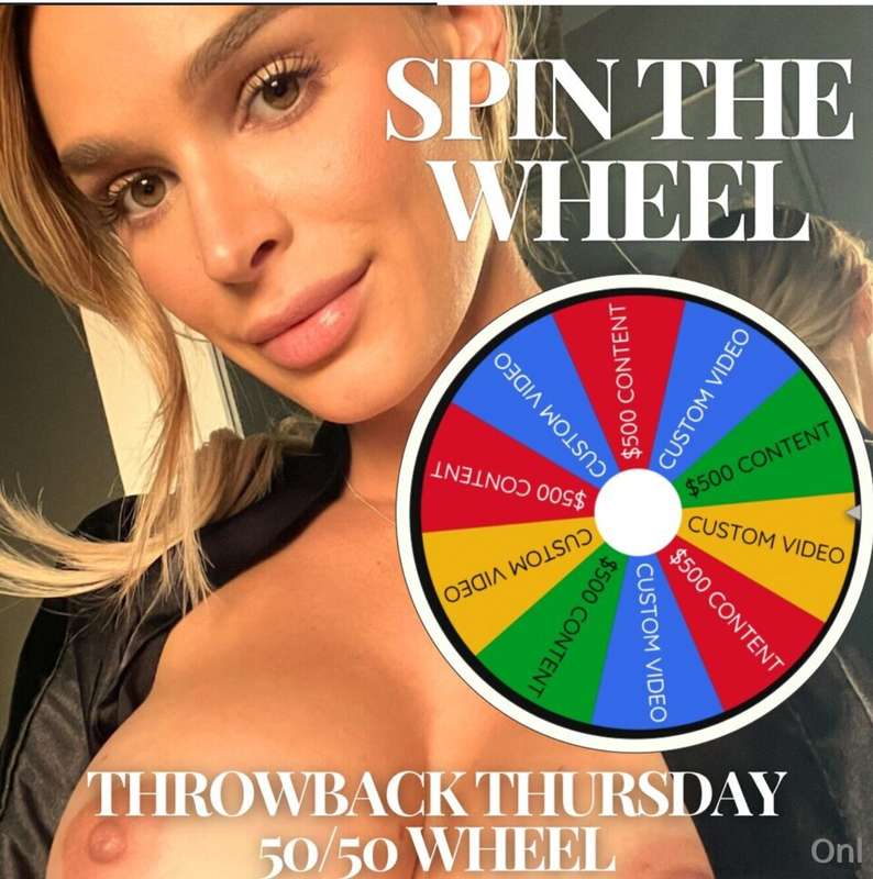 THROWBACK THURSDAY 50/50 SPIN THE WHEEL 💘💘🎲Here is your 50/5..