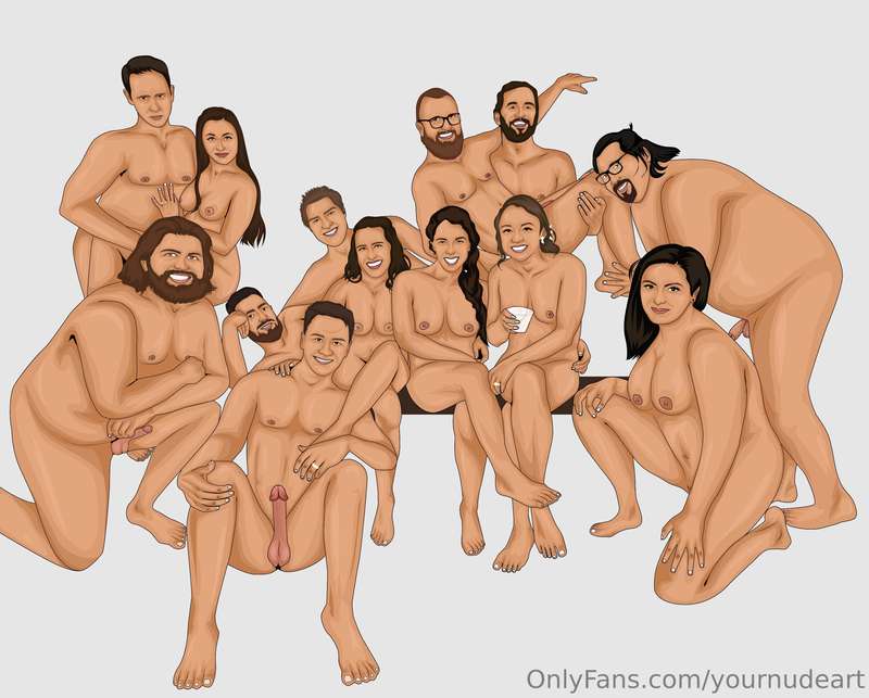 This wasn't easy one to draw. So many people to undress but ..