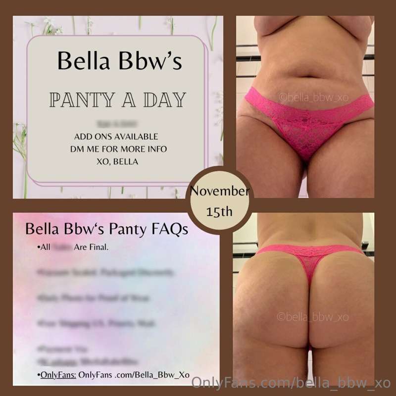 👙 PANTY-A-DAY! 👙

November 15th wear!

Details are blurred t..