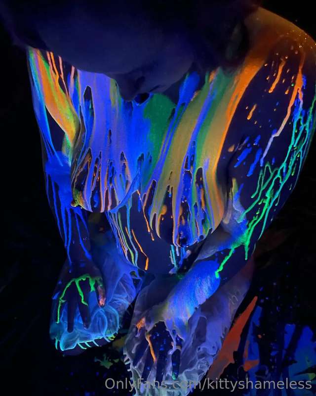 Body Painting Session with Daddy and Mona Friday Night Was a..