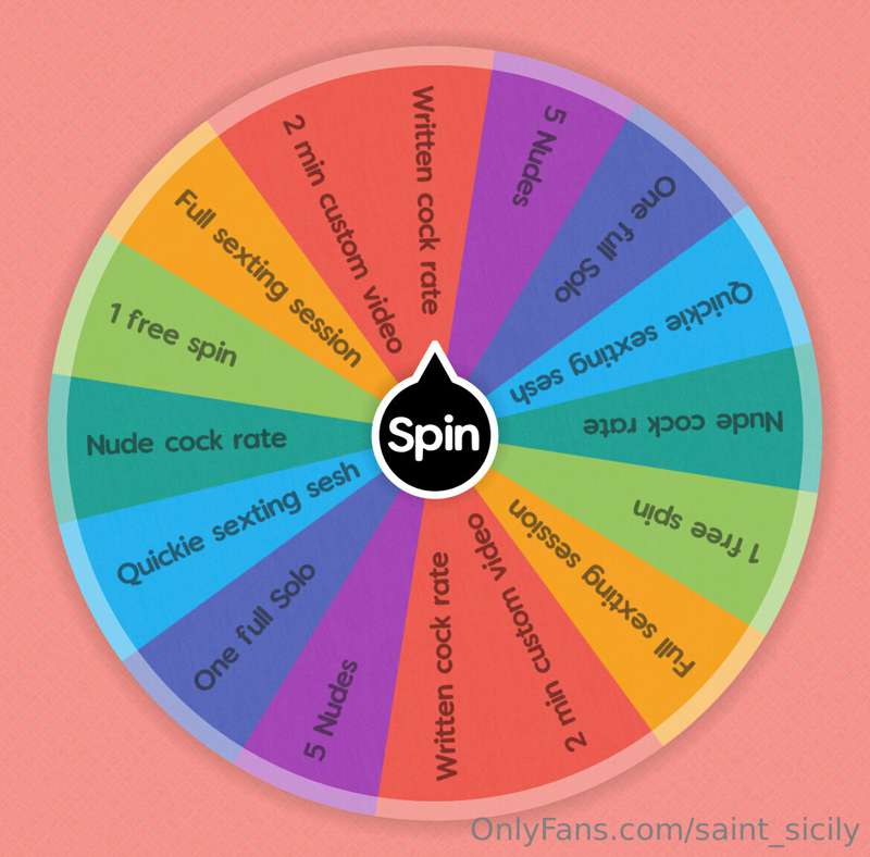 Spin the wheel to get lucky 🍀 Tip $5 for 1 spin $8 for 2 spi..