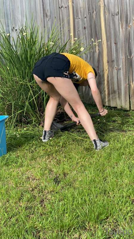 Did some gardening today and my friend got the best angle of..