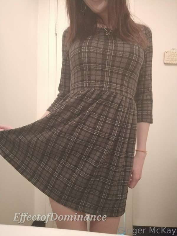 Would you fuck me in this? Bend me over, lift my dress, and ..