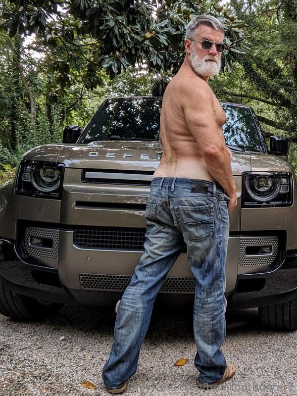 DAD might need a helping hand after this shirtless drive......