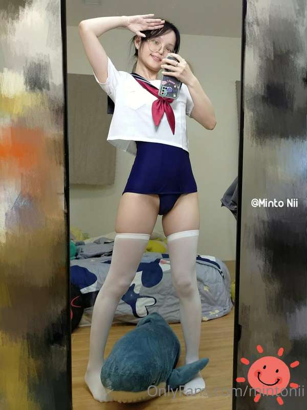 Swimsuit girl with bareface
