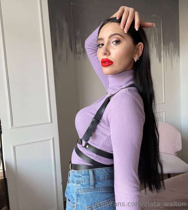 Today I chose something bold for myself - a purple top with ..
