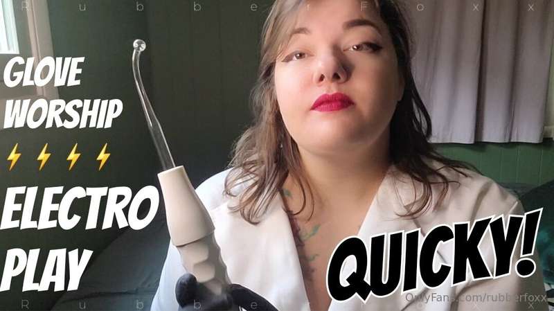CUSTOM VIDEO Glove Worship + Shock Therapy Handjob QUICKIETh..