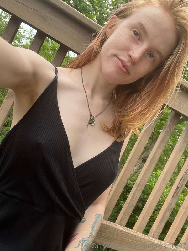 little black dress + back porch 😜